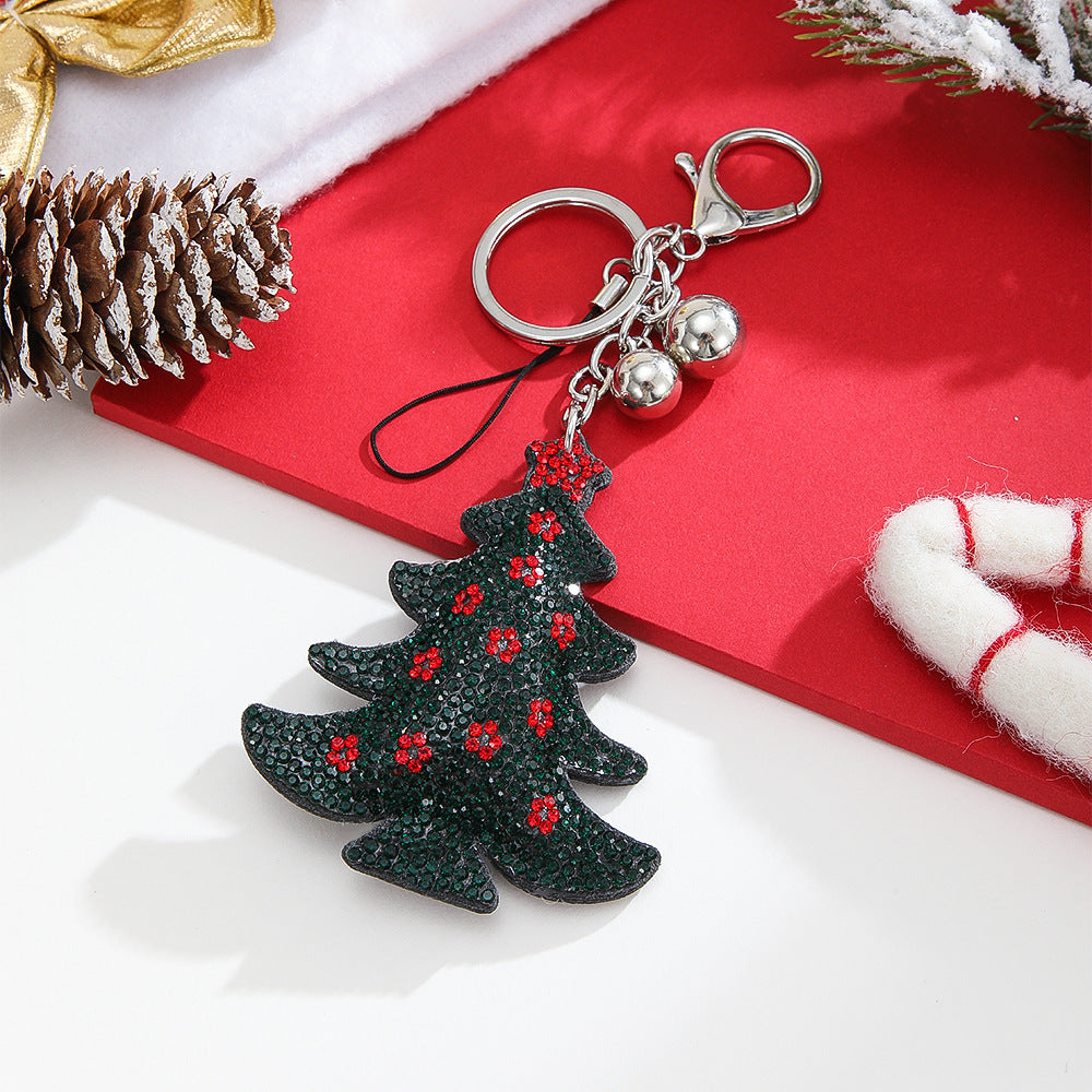 Wholesale 10PCS Christmas Series Rhinestone Keychains